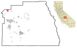 Tulare County California Incorporated and Unincorporated areas Dinuba Highlighted